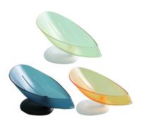 VICASKY Jabonera de Plástico PP Ventosa Fácil de Instalar para Baño, Set de 3 Piezas Que Mantiene el Jabón Limpio y Seco, Adecuado para Decoración del Hogar Color Color Aleatorio