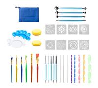 VICASKY Juego de 1 herramientas de mandala para puntos, juego de pintura creativa para pintura de bricolaje, piedras para arte de mandala, arte de uñas y procesamiento de arcilla, plantillas coloridas
