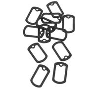 VICASKY Juego de 12 Fundas Protectoras de Silicona Negro para Placa de Identificación Militar Protección de Bordes y Reducción de Ruido para Perro