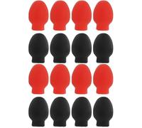 VICASKY Juego de 16 baquetas para práctica de tambor, accesorios de baquetas, baquetas de batería, baquetas de batería, práctica de silicona, rodillo de práctica de marcha, bolsa silenciosa, goma