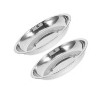 VICASKY Juego de 2 cuencos planos para gatos y perros, fáciles de limpiar para varias mascotas, inoxidables, alimentación saludable