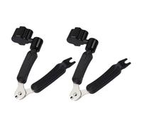 VICASKY Juego de 2 cuerdas para afinar guitarras, accesorios para guitarra, extractor de puente, extractor para pasadores de puente de guitarra, enrollador de púas de guitarra, acero inoxidable, negro