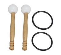 VICASKY Juego de 2 mazos de madera y goma para y relajación para cuencos y gong, fácil de usar, fácil de usar, fácil de cuidar, para meditar profundamente