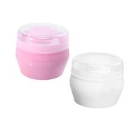 VICASKY Juego de 2 Sets de Puff con Almacenaje para Niño, Contenedor de Polvo con Borla de Felpa y Pp, Fácil de Llevar con Mango, Regalo Ideal para Baby Shower
