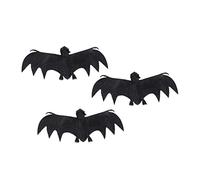 VICASKY Juego de 3 decoraciones de Halloween, decoración de murciélago realista para fiestas espeluznantes, accesorios fotográficos y eventos de Halloween, ideal para ideas creativas de manualidades y