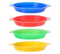 VICASKY Juego de 4 tamizadores de arena, juguetes de playa, bandeja de plástico para tamizar arena para niños, de suelo para jardinería, búsqueda de, conchas, rocas, colores