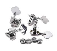 VICASKY Juego de afinadores de guitarra - 4 afinadores derechos con tornillos llave de afinación de bajo estilo vintage abierto para bajo de 4 cuerdas y guitarra