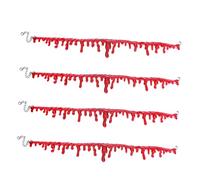 VICASKY Juego de collares de maquillaje rojos góticos para Halloween, con manchas de sangre, para disfraces de teatro