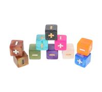 VICASKY Juego De Dados De Enseñanza Juegos De 10 Piezas para Niños Dados Numéricos Y Dados De Suma Y Resta Suministros para El Aula De Enseñanza De Matemáticas Color Aleatorio