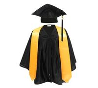 VICASKY Juego de graduación para ropa infantil, gorro de graduación, gorro para niños, cinturón infantil, para vestido con sombrero, vestido de graduación para algodón, Negro , S,120.00X56.00X0.80CM