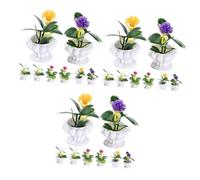 VICASKY Juego de Plantas en Miniatura, Plantas Artificiales para casa de muñecas, decoración para Jardines en Miniatura, decoración de bonsái, Accesorios de jardín realistas, Colores Cada