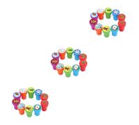 VICASKY Juego de sellos infantiles de 30 piezas, sellos de graffiti de colores para Navidad y fiestas de cumpleaños, autoentintado para proyectos de manualidades y actividades escolares, duradero y