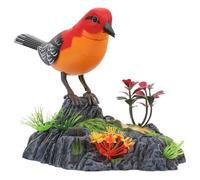 VICASKY Juguete de Pájaro Eléctrico Sonido y Movimiento Realista, Adorno de Plástico para Jardín y Patio, Decoración de Simulación de Aves, Figura Decorativa Compacta sin Batería, 1 Pieza