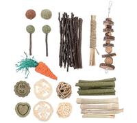 VICASKY Juguete Masticable Natural para Conejos y Cobayas Golosina Segura para Hámsteres y Jerbos Tamaño Pequeño Material No Tóxico Adecuado para Aliviar la Soledad y Estimular el