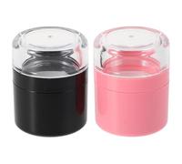 VICASKY Kit de 2 Envases de Polvos Sueltos Reutilizables con Esponja Aplicadora y Espejo, Diseño Portátil de Plástico para Control de Aceite en Viajes y Uso Diario