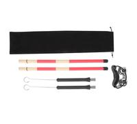 VICASKY Kit de Escobillas para Batería 4 Piezas con Baquetas de Bambú, Cepillo de Alambre Metálico y Pandereta de Pie, Accesorios para Instrumentos de Percusión, Adecuado para Batería