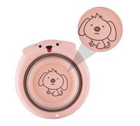 VICASKY Lavabo Plegable Para Ñiño Dibujos Animados, Tamaño Pequeño, Plástico Duradero, Color Rosa Nórdico, Portátil Para Baño y Viaje, Adecuado Para Niños, Diseño Compacto y Práctico