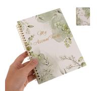 VICASKY Libro de Registro de Contabilidad e Ingresos y Gastos para Uso Empresarial y Personal, Cuaderno Verde Clásico de Papel para Gestión Financiera Diaria