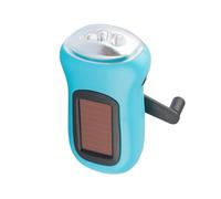 VICASKY Linterna LED Recargable Manivela y Energía Solar, Portátil de Abs Batería 3.6v/40mah para Camping y Uso al Aire Libre Color Aleatorio