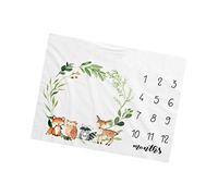 VICASKY Manta mensual manta mensual para recién nacidos manta de franela de forro polar recién nacido tabla de fotos mensual manta para bebé recién nacido alfombra de bebé alfombra niños números