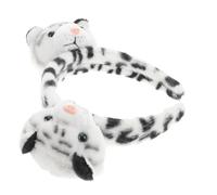 VICASKY Maquillaje - Diadema de peluche, diseño de tigre, diadema de tigre, diadema para mujer, color blanco