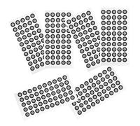 VICASKY Marcadores de Escaneo Reflectantes de Película Pet Negra Flexibilidad y Excelente Durabilidad para Uso en Escáner 3D, Pack de 5 Hojas