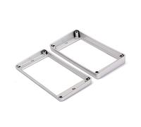 VICASKY Marco De Metal Curvo Humbucker Par De Pastillas Anillos De Montaje Plateados Para Guitarra