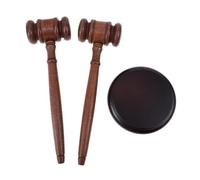 VICASKY Martillo de subasta, martillo de subasta, juego de martillo de madera portátil y perfecto para abogados y jueces