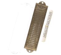 VICASKY Mezuzá Religiosa de Aleación Hebrea 132mm, Decoración Vintage para Puerta del Hogar, Juego de Pergamino Sagrado para Oración y Bendición, Obsequio Religioso Especial