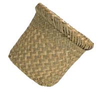 VICASKY Mimbre Cesto Reutilizable, Basura Compacto Tejido para Dormitorio | Estilo Rústico Natural, Color Caqui, Práctico para Estudio, Uso Doméstico y Almacenamiento en Casa