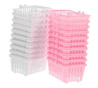 VICASKY Mini Accesorios 20 Piezas Mini Cesta De La Compra Para Casa De Muñecas Mini Carrito De Compras Cesta De Juego De Simulación Supermercado Niño Pequeño Miniatura Adornos Abdominales