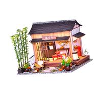 VICASKY Modelo de estilo chino Tiny House Kit Hecho a mano Modelo Juguetes Montar Juguetes Jardín Joyería