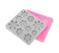 VICASKY Molde de Silicona Forma de Copo de Nieve para Cupcakes y Chocolate, Resistente al Calor Desgaste, Pack de 2 Piezas Adecuado para Hotel y Centro Comercial