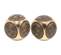 VICASKY Monedas de latón en Estilo Antiguo con función giratoria y Base Estable para decoración de Escritorio y Oficina, Set de 2 Unidades, adecuadas para Manualidades Infantiles