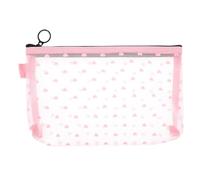 VICASKY Neceser de Viaje pequeño y Bolsa de Malla Rosa, Organizador Transparente para Maquillaje y Tarjetero con diseño estilizado para Uso Diario y Viaje