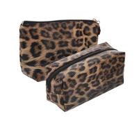 VICASKY Neceser Multiusos de Viaje Estampado Animal 2 Piezas, Bolsa de Cosméticos Cremallera para Organización de Maquillaje en Mujeres