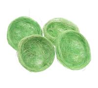 VICASKY Nido de Pájaro Hecho a Mano de Yute Grueso para Decoración de Jardín, Transpirable y Versátil, Pack de 4 Nidos para Jaulas de Periquitos y Aves Pequeñas