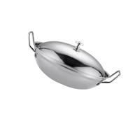 VICASKY Olla de Acero Inoxidable Doble Asa Resistente al Calor y Ahorro de Energía para Hot Pot y Dry Pot, Wok Inducción Multifunción para Cocina Varios estilos