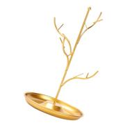 VICASKY Organizador de Joyas Soporte para Joyería Expositor de Hierro Dorado Diseño de de Árbol de y Anillos para Escritorio y Baño