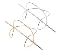 VICASKY Palillos de Pelo de Metal Dorado y Plata para Moños, Diseño Irregular y Elegante, Accesorios Vintage para Bodas y Eventos, Pack de 2 Piezas para Mujeres