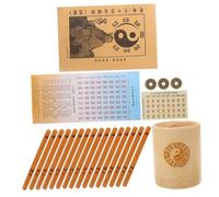 VICASKY Palos De Bambú para Adivinación Tradicional con Tubo De Bambú y Libro Herramientas Portátiles para Predicciones y Práctica De Tai Chi Ligero y Preciso para Actividades Al Aire y De