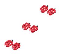 VICASKY Pedales para niños Carro de golf rojo Pedales de bicicleta antideslizantes 3 pedales de vehículo Accesorios Niños Pedales de bicicleta para bicicletas de montaña Guantes de goma Peces