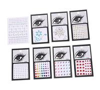 VICASKY Pegatinas de piedras preciosas para fiestas, 8 hojas, purpurina, decoración de maquillaje, versátil, para rostro, cuerpo y arte de uñas, varios