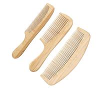 VICASKY Peine de bambú para el pelo, 3 piezas, dientes de bambú, portátiles y ligeros, para hombres y mujeres, para tipos de cabello, cuida el cabello sin esfuerzo