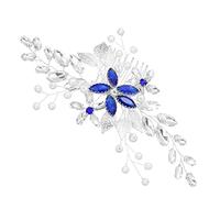 VICASKY Peine para boda nupcial diseño flores accesorios para el cabello Rhinestone Tocado para novia