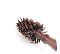 VICASKY Peineta redonda con mango de madera para peinados brillantes y sedosos, diseño en espiral para desenredar y masajear el cuero cabelludo de manera efectiva, ergonómico y antiestático