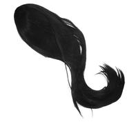 VICASKY Peluca de la dinastía Qing Cosplay Disfraz Decoración china Pelucas de Cosplay Peluca de estilo chino Largo Liso Extensiones de cabello Alambre de alta temperatura Negro