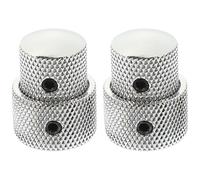 VICASKY Perillas Giratorias de Metal para Potenciómetro de Guitarra Eléctrica, Control de Volumen Duradero y Fácil Instalación, Pack de 2 Piezas Color Plata