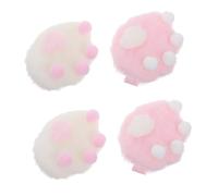 VICASKY Pinzas Pelo Forma de Pata de Gato para Niñas, 4 Piezas de Tela Suaves y Cómodas para Uso Diario y Eventos Obsequios