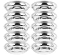 VICASKY Platos de Acero Inoxidable para Salsa 8 Cm, Set de 10 Piezas, Platos Pequeños para Aperitivos y Condimentos, Tazones Resistentes para Uso Doméstico y Restaurantes